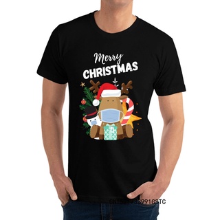 men t shirt Merry Christmas Cute Reindeer Tree Tops Summer Fall Crew Neck Cotton Fabric  Simple Style Tee Shirts Famil