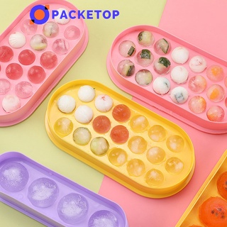 PACKETOP ถาดแม่พิมพ์ทําน้ําแข็ง ทรงกลม พร้อมฝาปิด DIY 4/19