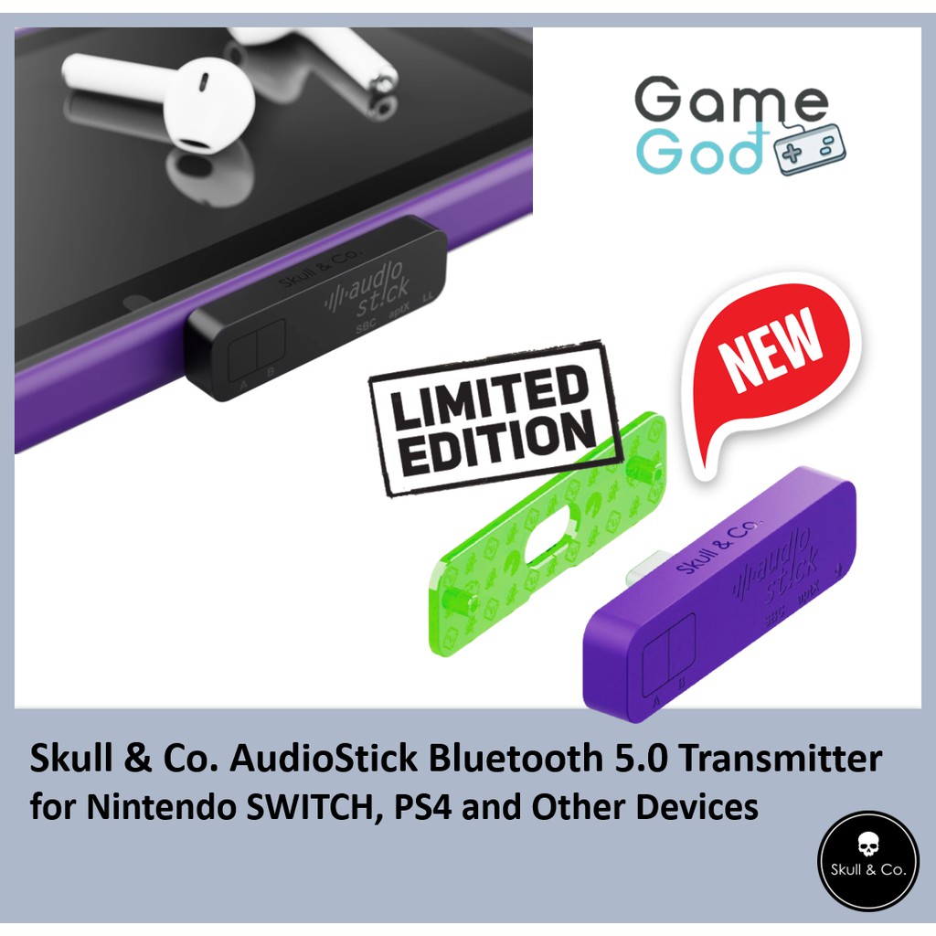 Skull Co. AudioStick Bluetooth 5.0 Transmitter For Nintendo SWITCH