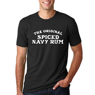 เสื้อยืดครอปเสื้อยืด พิมพ์ลาย Spiced Navy Rum ของแท้S-5XL