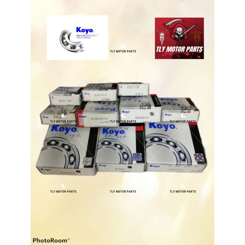 KOYO BEARING 6305/6304/6205/6303/6203/6202/6201/66001/6204 แบริ่งเครื่องยนต์ LC135/FZ/Y15/RXZ/EX5/Y1