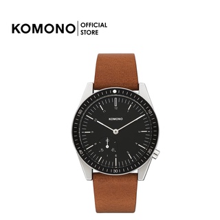 KOMONO Watch Ray Legacy Leather Cognac นาฬิกาผู้ชาย หน้าปัดกลม สายหนัง