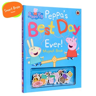 *ส่งทุกวัน*  หนังสือนิทาน บอร์ดบุ๊ค พร้อมแม่เหล็ก Peppas best day ever : Peppa Magnet Book หนังสือเด็ก