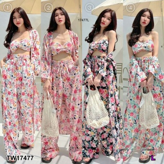 Set  3 ชิ้น งานสวยแมทได้หลายลุคเลยนะคะ 3 ชิ้นคุ้มสุดๆ กางเกงเอวยางยืดมีกระเป๋าล้วงข้าง