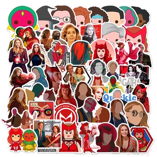 ❉ Wanda Vision Series 02 - Marvel Avengers Superhero TV Shows Vision Scarlet Witch สติ๊กเกอร์ ❉ 50Pcs/Set Fashion DIY Decals Doodle สติ๊กเกอร์