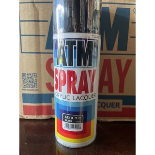 สีสเปรย์สีดำเงาเบอร์ A210 ATM spray acrylic lacquer No.210