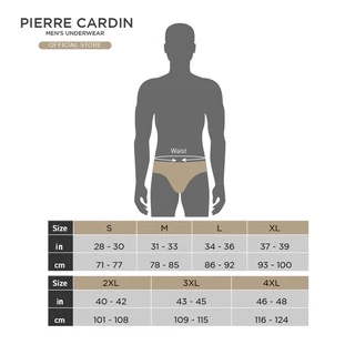 (S-2XL) ชุดชั้นใน Pierre Cardin Microfiber Spandex Mini Brief - คละสี (3 ชิ้น) PC2147-3M
