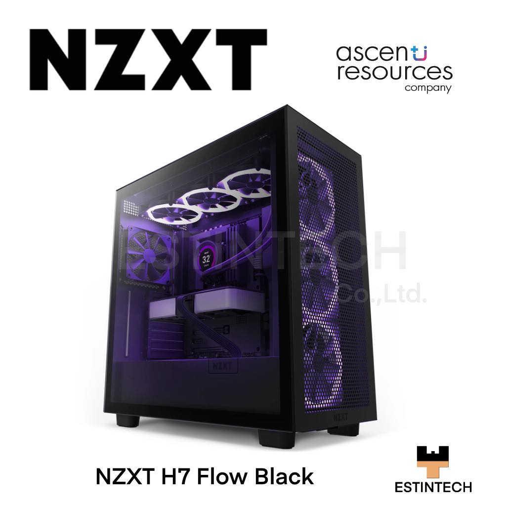 Case (เคส) NZXT H7 Flow Black ของใหม่ประกัน 2ปี