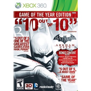 Batman Arkham City Game of The Year Edition xbox360 [Region Free] *2disc* แผ่นไรท์สำหรับเครื่องที่แปลงแล้ว