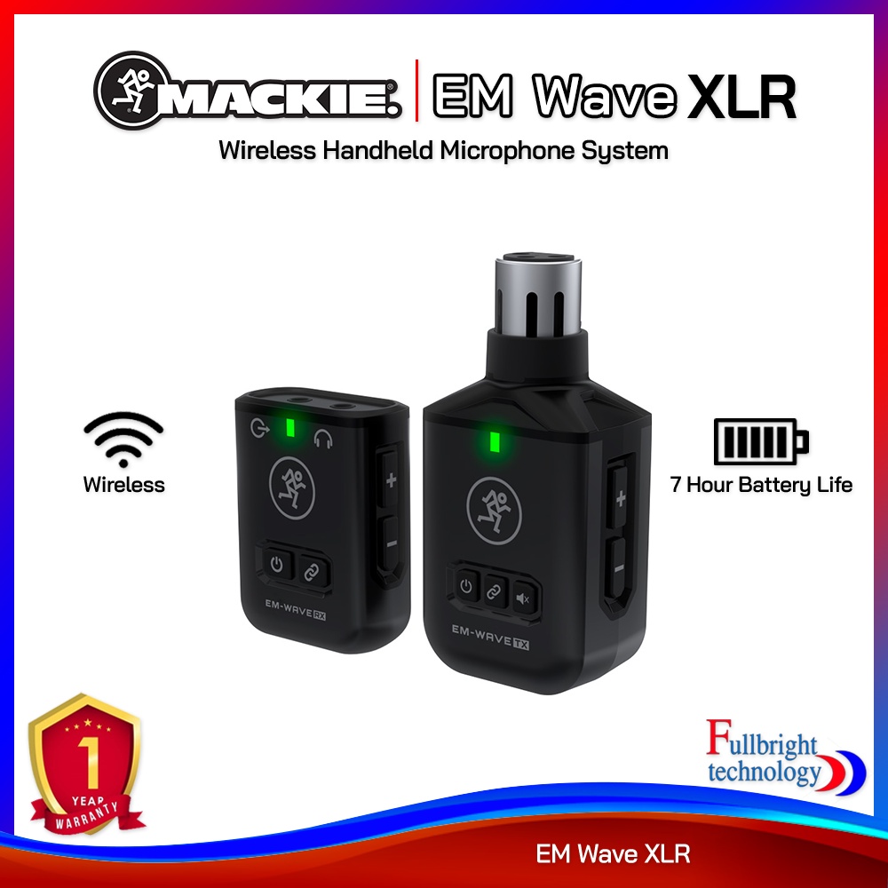 Mackie EM Wave (XLR) Wireless Handheld Microphone System ตัวรับส่งสัญญาณไวเลส ประกันศูนย์ 1 ปี