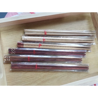 🥢พร้อมส่ง🥢ตะเกียบไม้ธรรมชาติ ไม้สวย มีลายสไตล์เกาหลี