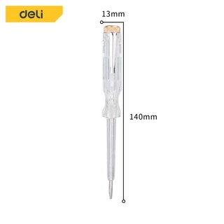 Deli ไขควงเช็คไฟ ไขควงวัดไฟ ปากกาวัดไฟ 100-250V ไขควงลองไฟ ปากกาเช็คไฟ ไขควง Voltage Tester
