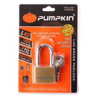 PUMPKIN กุญแจทองเหลืองคอยาว 40 มม. รุ่น 39206#1356