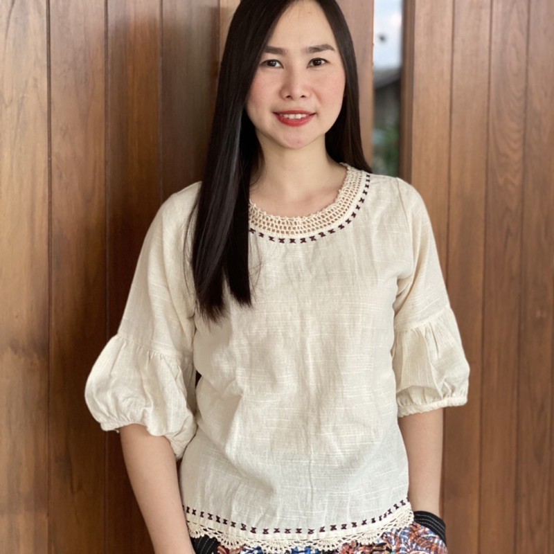 〰️‼️มีเก็บเงินปลายทาง‼️〰️เสื้อถักแขนกระป๋อง〰️เสื้อถักผ้าฝ้ายสีธรรมชาติ〰️