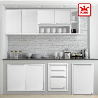 King Platinum บานซิงค์คู่รุ่นเคิร์ฟ ขนาด 96x68.8x8.5 (ขาว)