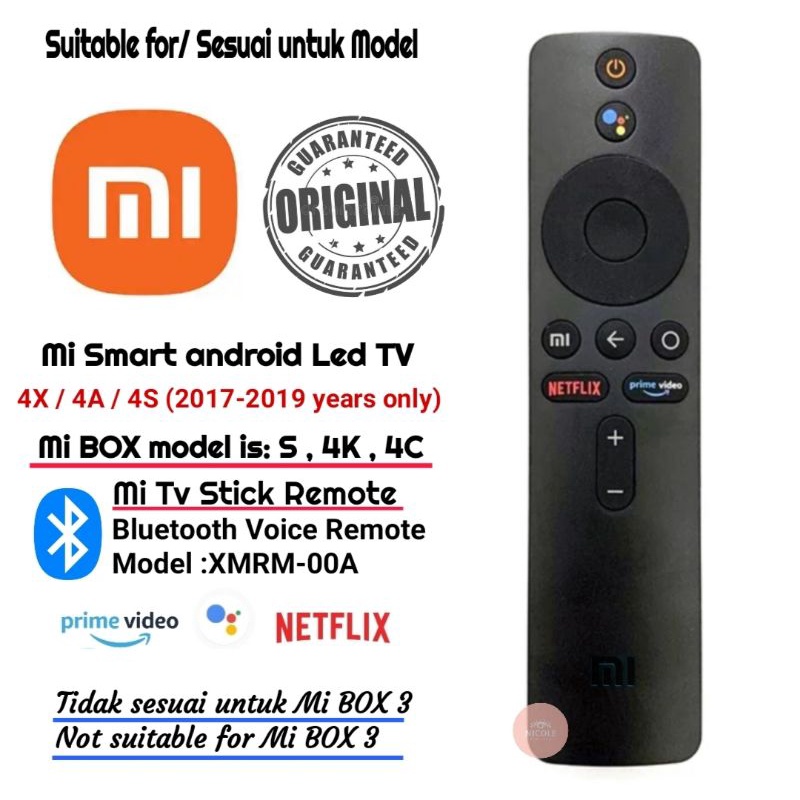 Xiaomi Mi XMRM-00A สําหรับ MI TV 4A/4X/4S 4K LED บลูทูธเสียงรีโมทคอนโทรล & Mi กล่อง S/4K/4C & Mi Tv 