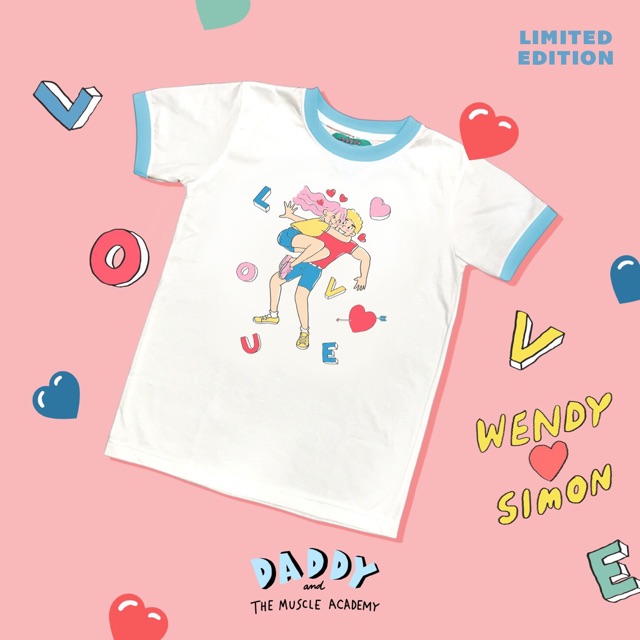 DADDY | WendySimon T-shirt เสื้อยืดสีขาว Wendy และแฟนหนุ่ม Simon