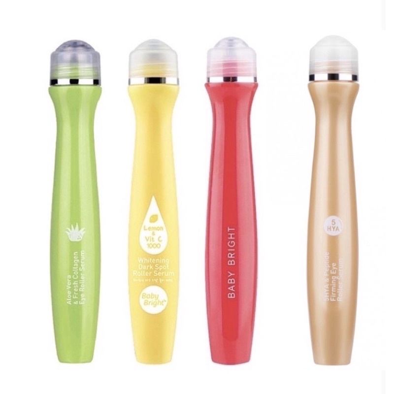 Baby Bight Eye Roller Serum 3 สูตร Lemon & Vit C Aloe Vera &Fresh Collagen Tomato ขนาด | 15 ml.