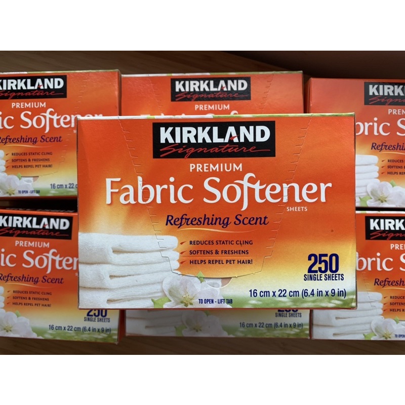 พร้อมส่ง️แผ่นปรับผ้านุ่ม Kirkland ใส่ในเครื่องอบผ้า 250แผ่น dryer