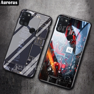 Auroras เคสกระจกกันรอยสําหรับ Realme C17 Narzo 30A 7i 7 Pro