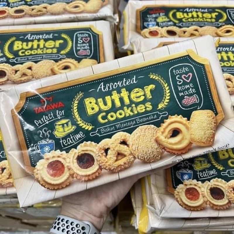 TATAWA Butter Cookies คุกกี้รวมรส ตราทาทาวา น้ำหนัก 128 กรัม