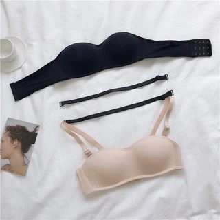 ส่งจากไทย1-2 วัน! เสื้อชั้นใน ไร้โครงถอดสายได้ บราเกาะอก ใส่ได้ 2 แบบ Bra มีซิลิโคนกันหลุด