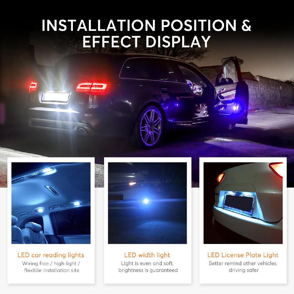 Car//Automotive//Parker Lights PAIR 12V 4-LED BLUE T10 BA9S AUTO//CAR GLOBES