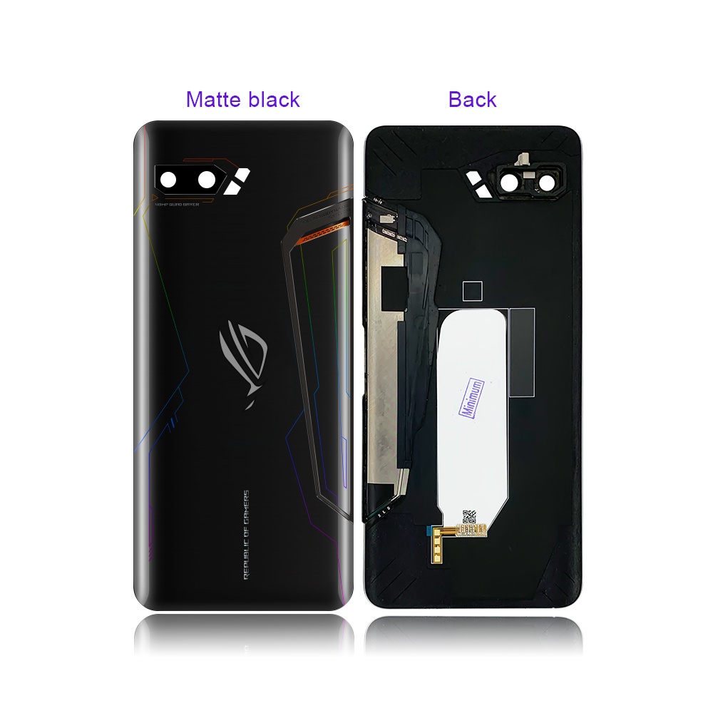 สําหรับ Asus ROG โทรศัพท์ 2 ZS660KL ฝาหลังแบตเตอรี่ประตูกระจกด้านหลังสําหรับ Asus ZS660KL I001D แบตเ