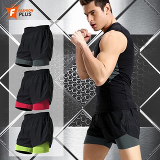 Fashion Plus กางเกงวิ่ง กางเกงวิ่งผู้ชาย กางเกงออกกำลังกาย กางเกงฟิตเนต Running Shorts