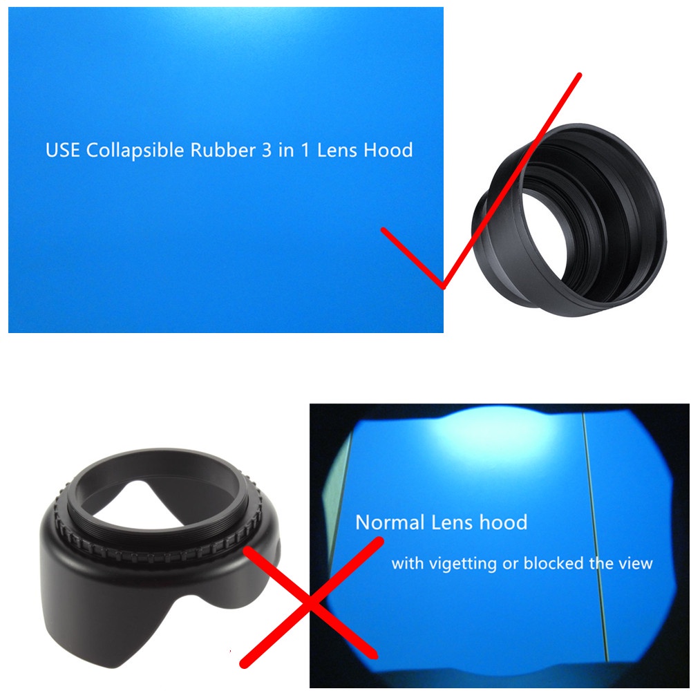 limitX UV Filter Lens Hood Lens Cap Cleaning Pen for Sony HX400V HX350