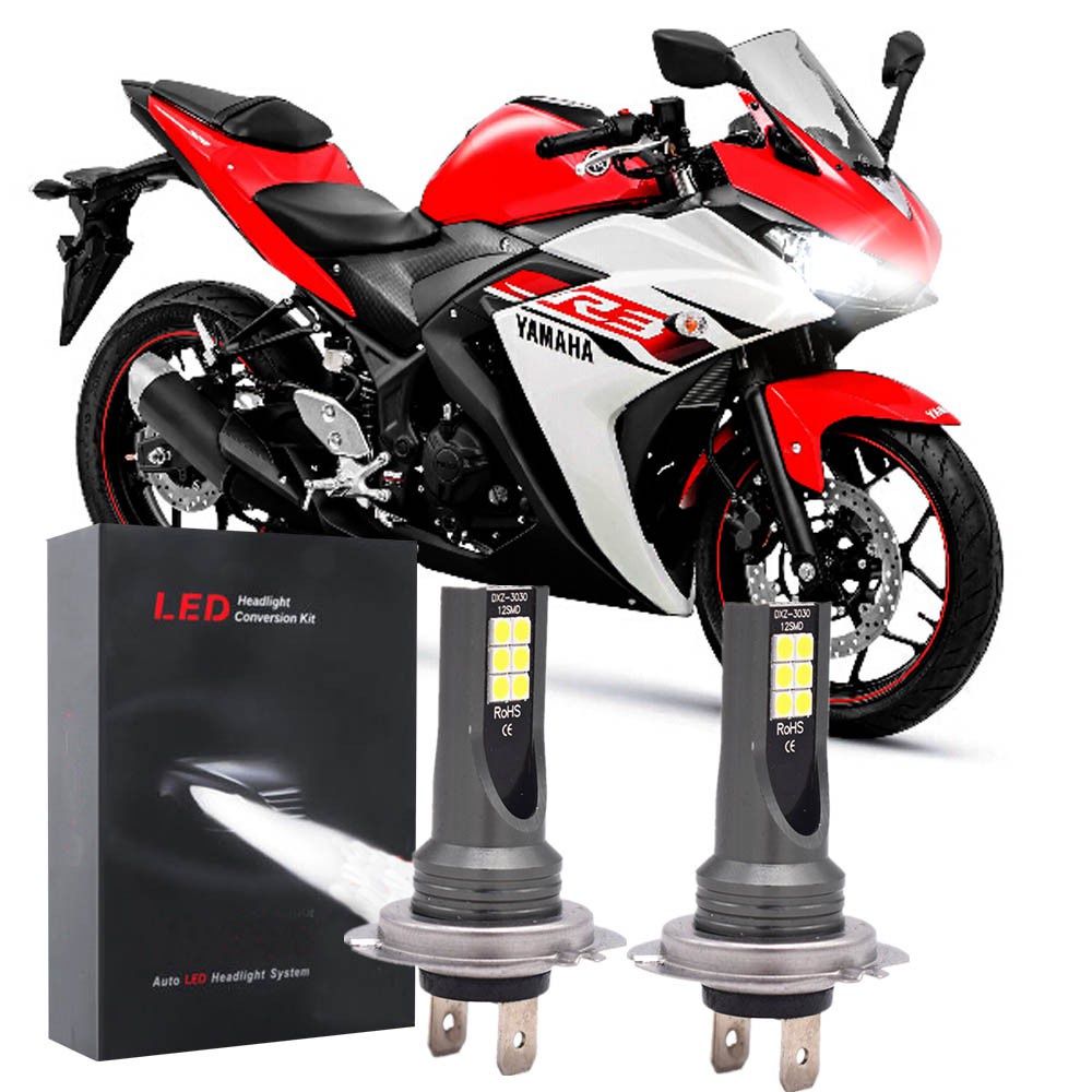 สําหรับ Yamaha YZF-R3 2015 2016 2017 ไฟหน้า LED H7 หลอดไฟ