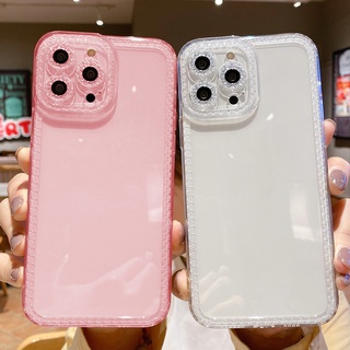 เคสกากเพชรสำหรับ Compatible for iPhone 11 13/7 8 Plus//13 12 11 Pro Max /11 12 13 Pro/X XS Max SE ป้องกันฝาครอบกล้อง