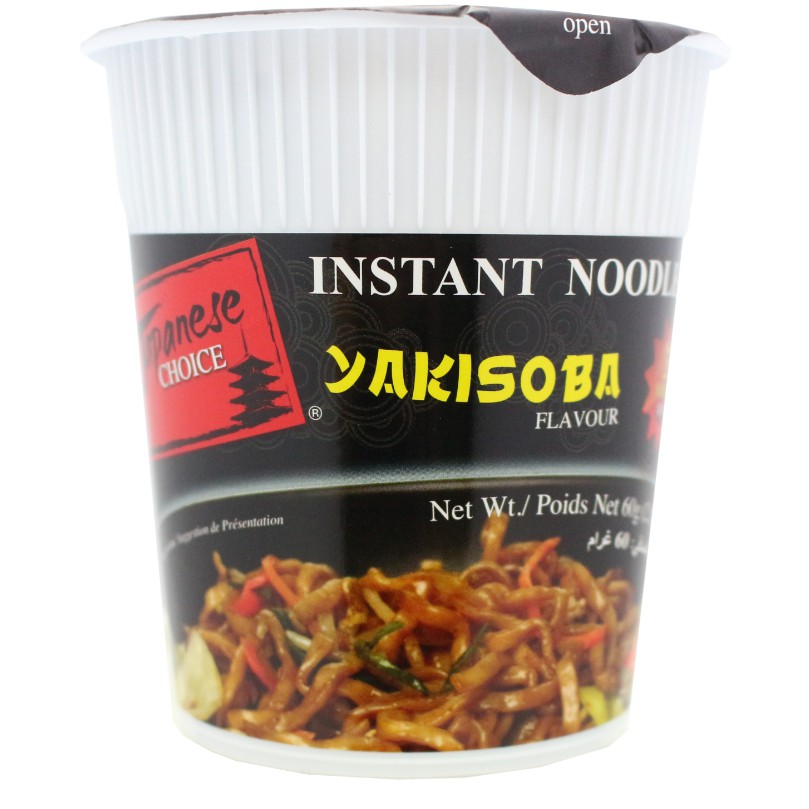JAPANESE CHOICE บะหมี่กึ่งสำเร็จรูป รสยากิโซบะ (60 กรัม) Instant Noodles Yakisoba Flavour (60g)