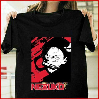 ย้อนยุคขายดี เสื้อยืดลําลอง แขนสั้น พิมพ์ลาย Demon Slayer Nezuko Kamado Kimetsu No Yaiba สไตล์เรโทร สําหรับคู่รักS-5XL