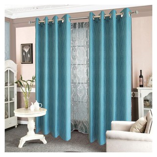 Curtain อุปกรณ์ตกแต่งบ้าน ม่านประตู ผ้าม่าน ขนาด 140X220 ซม. สีฟ้า จำนวน 1 ชิ้น สร้างความเป็นส่วนตัวให้กับคุณ