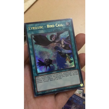 การ์ดโทร Yugioh Lyrilusc Bird พร้อมรหัส Miniset Lyrilusc LED8 Ultra arity