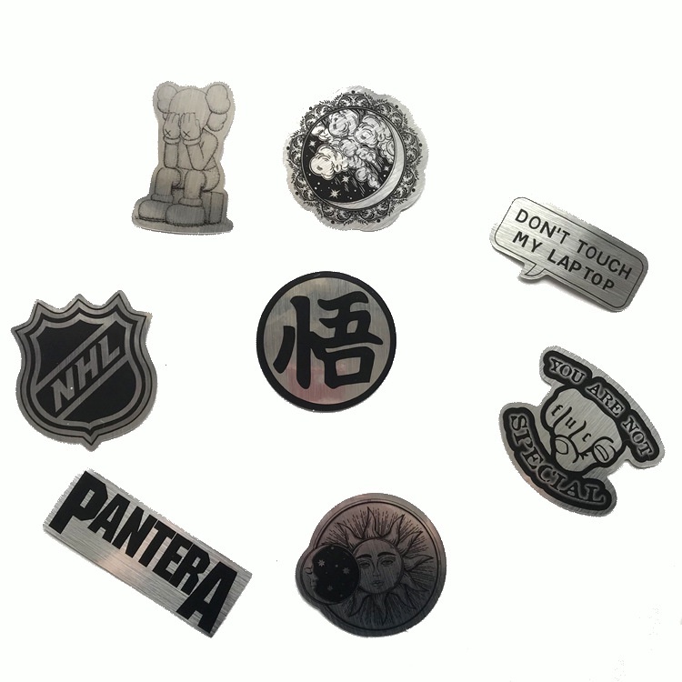 สติกเกอร์ PVC โลหะ สีเงิน และสีดํา กันน้ํา 50 ชิ้น - รูปที่ 4