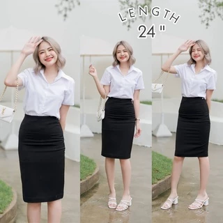 กระโปรงนักศึกษา ทรงเอผ่าหลัง ยาว 20/ 22 /24 /26/ 28 #กระโปรงนักศึกษา #กระโปรงทรงเอ