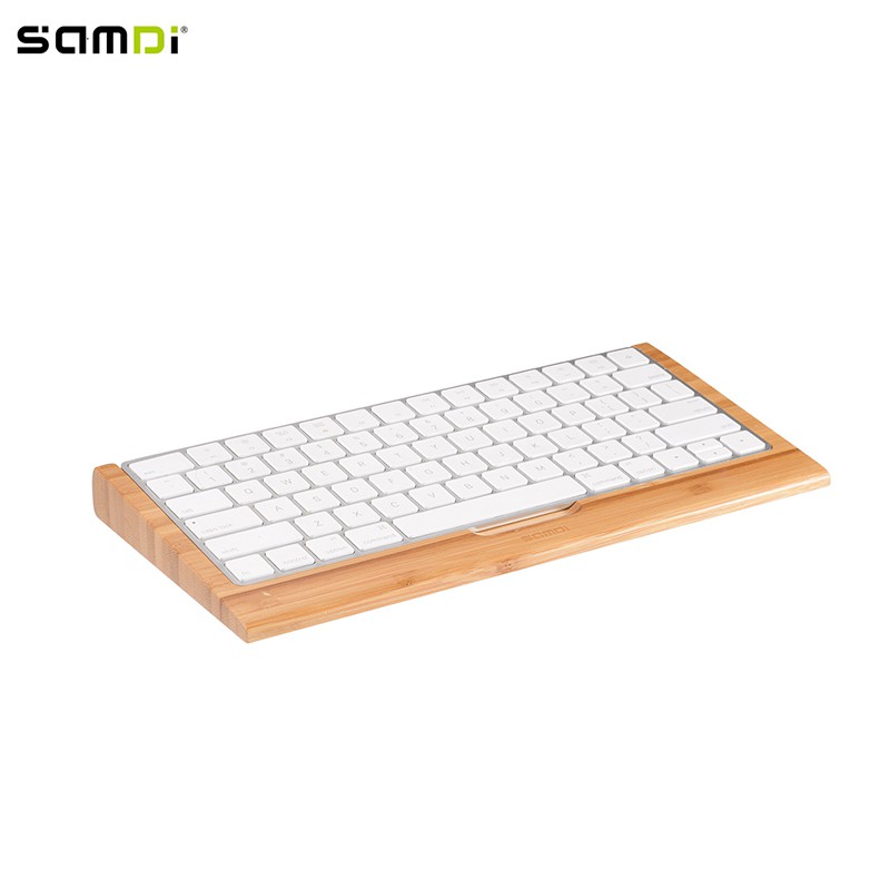 SAMDI Bamboo Craft for Apple Bluetooth Wireless Keyboard Stand Dock ...