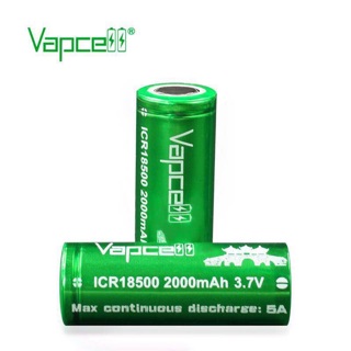 Vapcell  ICR 18500 2000mah 3.7V  5A  ถ่านชาร์จ 18500