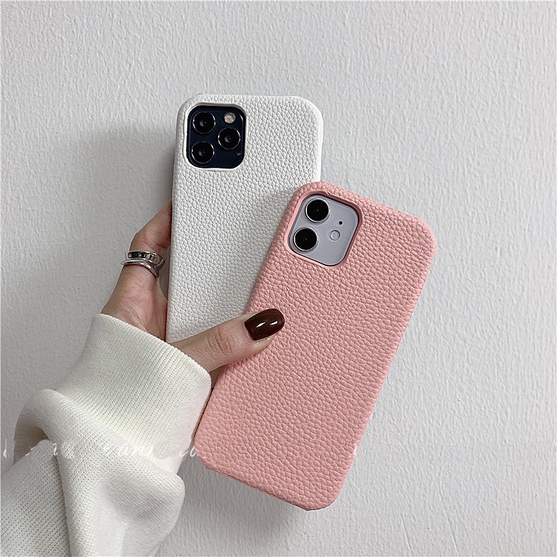 หรูหราลิ้นจี่ Dermatoglyph หนังเคสโทรศัพท์สําหรับ iPhone 13 Pro 14 15 Pro Max 12 11 X XS XR MAX SE 3 7 8 Plus ฝาครอบป้องกัน