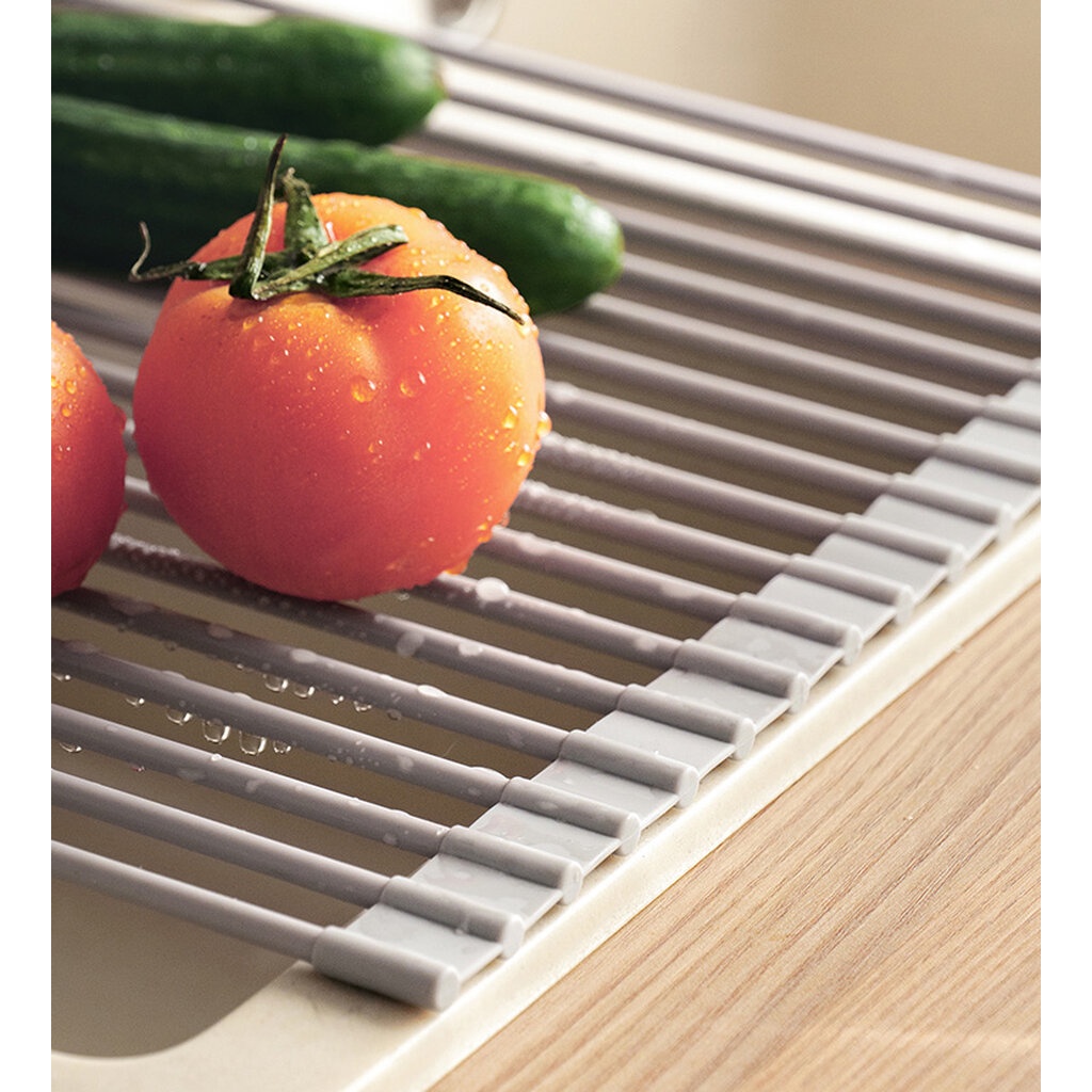 Omocha - Roller rack ที่วางเสริมสำหรับพักจานบริเวณอ่างล้างจาน ตะแกรงม้วนที่คว่ำจาน - รูปที่ 7