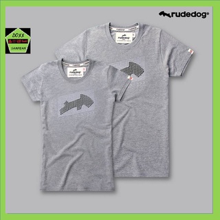 Rudedog เสื้อคอกลม ชาย หญิงรุ่น Braille สีเทาอ่อน