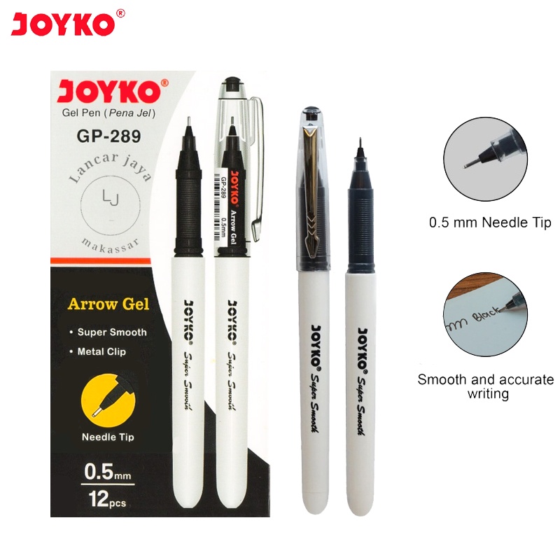 [ 1 LSN / 12 ชิ้น ] ปากกาเจล Joyko GP-289 Arrow Gel Pen 0.5 mm