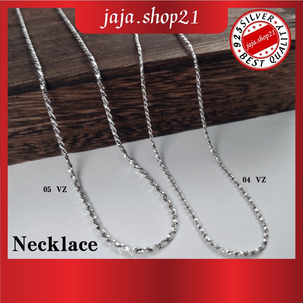 | โซ่สร้อยคอเงิน 925 VZ | สร้อยคอ 925 เงิน VZ | Rantai Leher VZ Perak 925