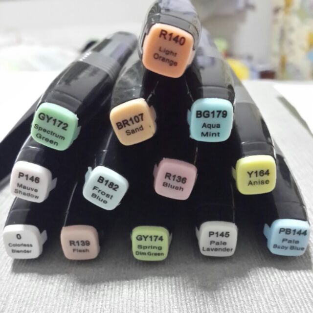 *ส่งฟรี* ขายเหมา 12 สี แถม 3 สี Seikai brush marker ปากกาหัวพู่กัน