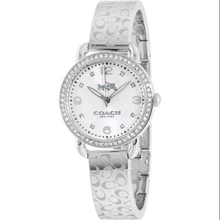 Authentic Coach 14502353 Delancey Silver Bracelet Signature Stainless Steel Womens Watch