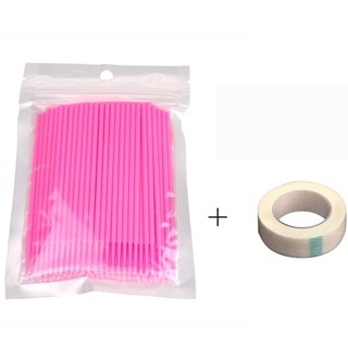 Disposable MicroBrush 100pcs Eyelashes Extension Mascara Wand Applicator Spoolers Eye Lashes เครื่องมือถอด