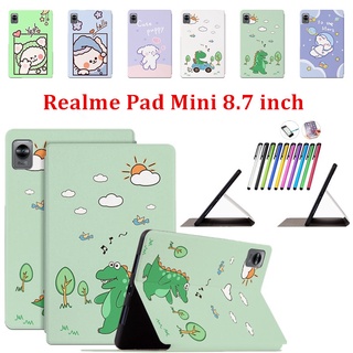 เคสหนัง ฝาพับ ลายการ์ตูนน่ารัก กันกระแทก สําหรับ Realme Pad Mini 8.7 นิ้ว