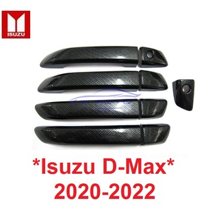 ครอบมือเปิดประตู Isuzu dmax D-Max 2020 - 2022 ลายเคฟล่า รุ่นรอง top รถกระบะ อีซูซุ ดีแม็กซ์ ครอบมือดึง ครอบมือจับ ประตู